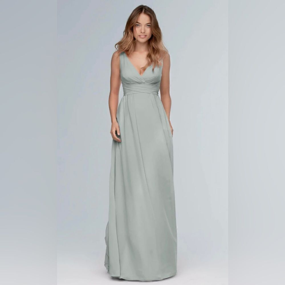 Wtoo - by Watters Bridesmaid Dress Jenson in Eucalyptus color